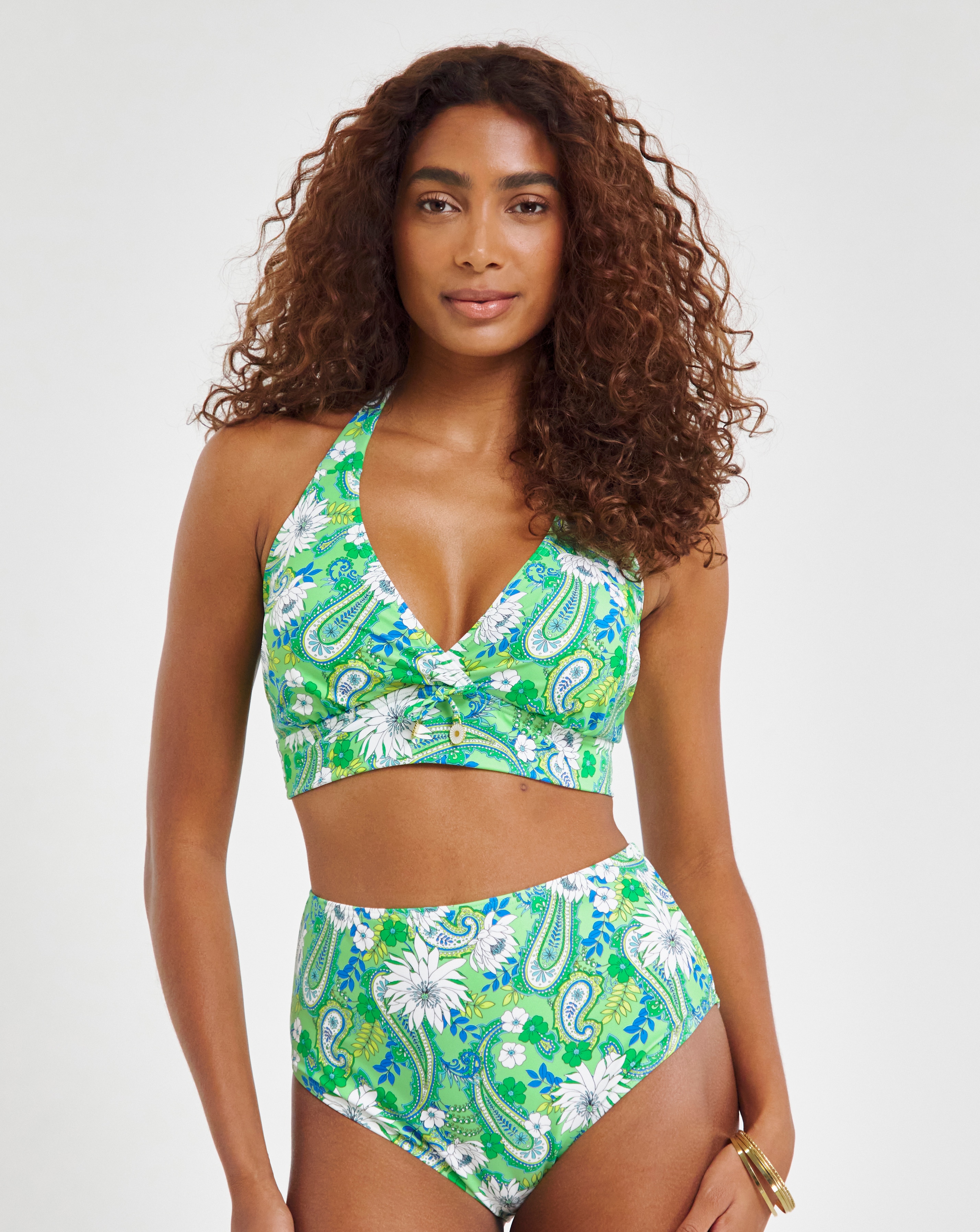 Joe Browns Paisley Print Bikini Bottoms Green Multi | JD Williams