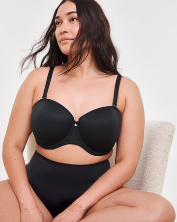 Elomi Smooth Strapless Moulded Cup Wired Bra Black