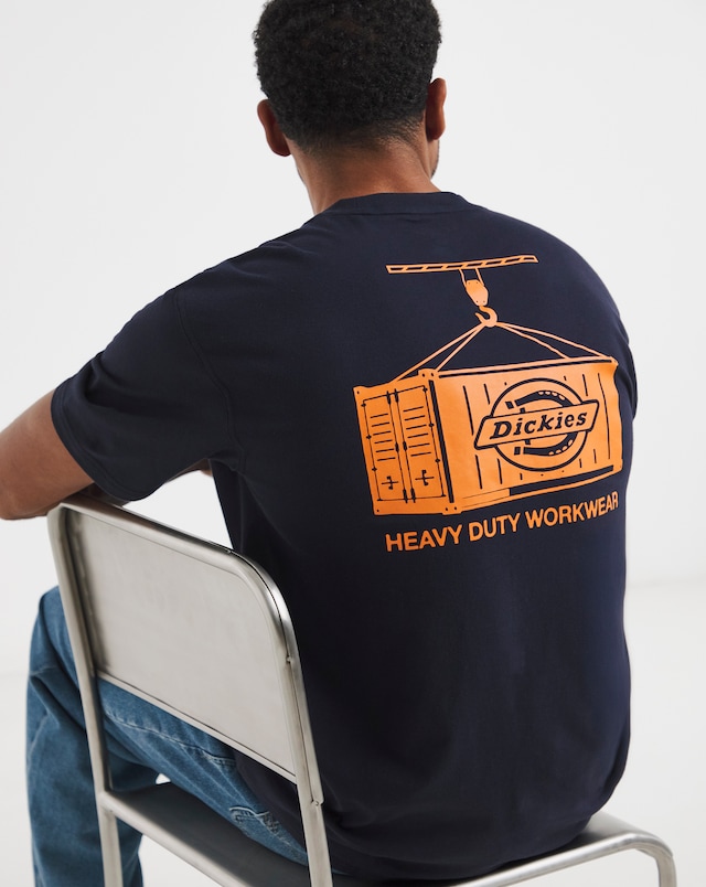Dickies Short Sleeve Apison Back Graphic T-Shirt - Navy