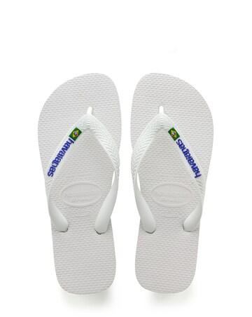 Havaianas Basil Logo Flip Flops - White
