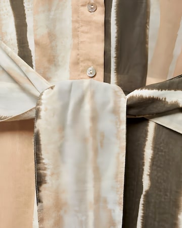 Mango Zoey Tie-Dye Stripe Midi Shirt Dress