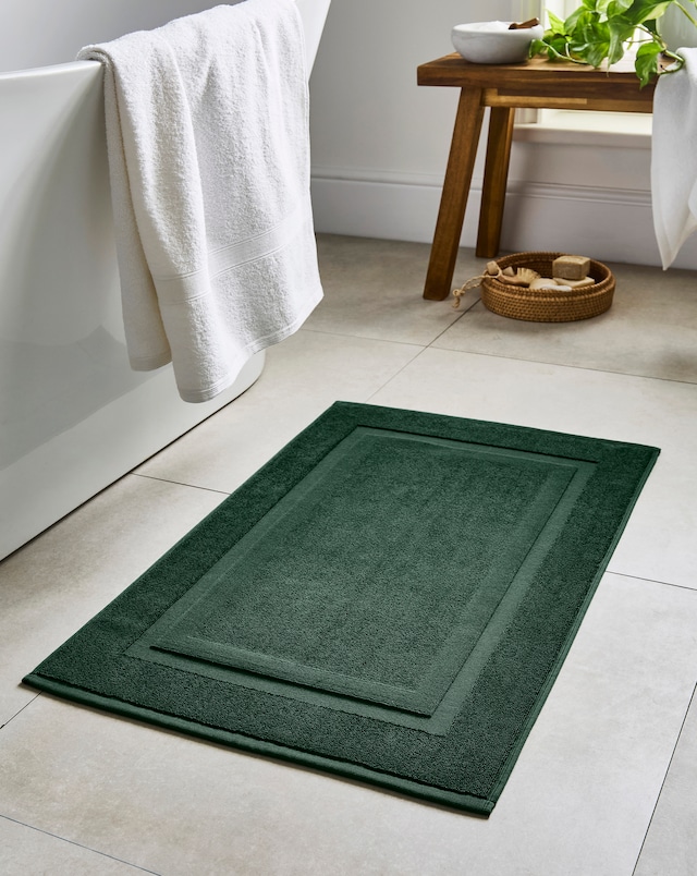 Egyptian Cotton Bath Mat - Forest Green
