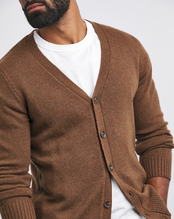 Brown Lambswool Cardigan