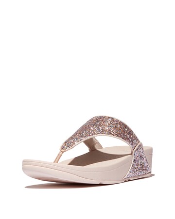 Fit Flop Rose Lulu Glitter Toe-Post Sandals -Standard Fit (D)