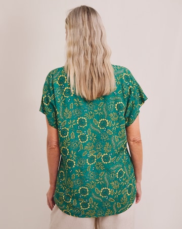 Julipa Printed Notch Neck Blouse