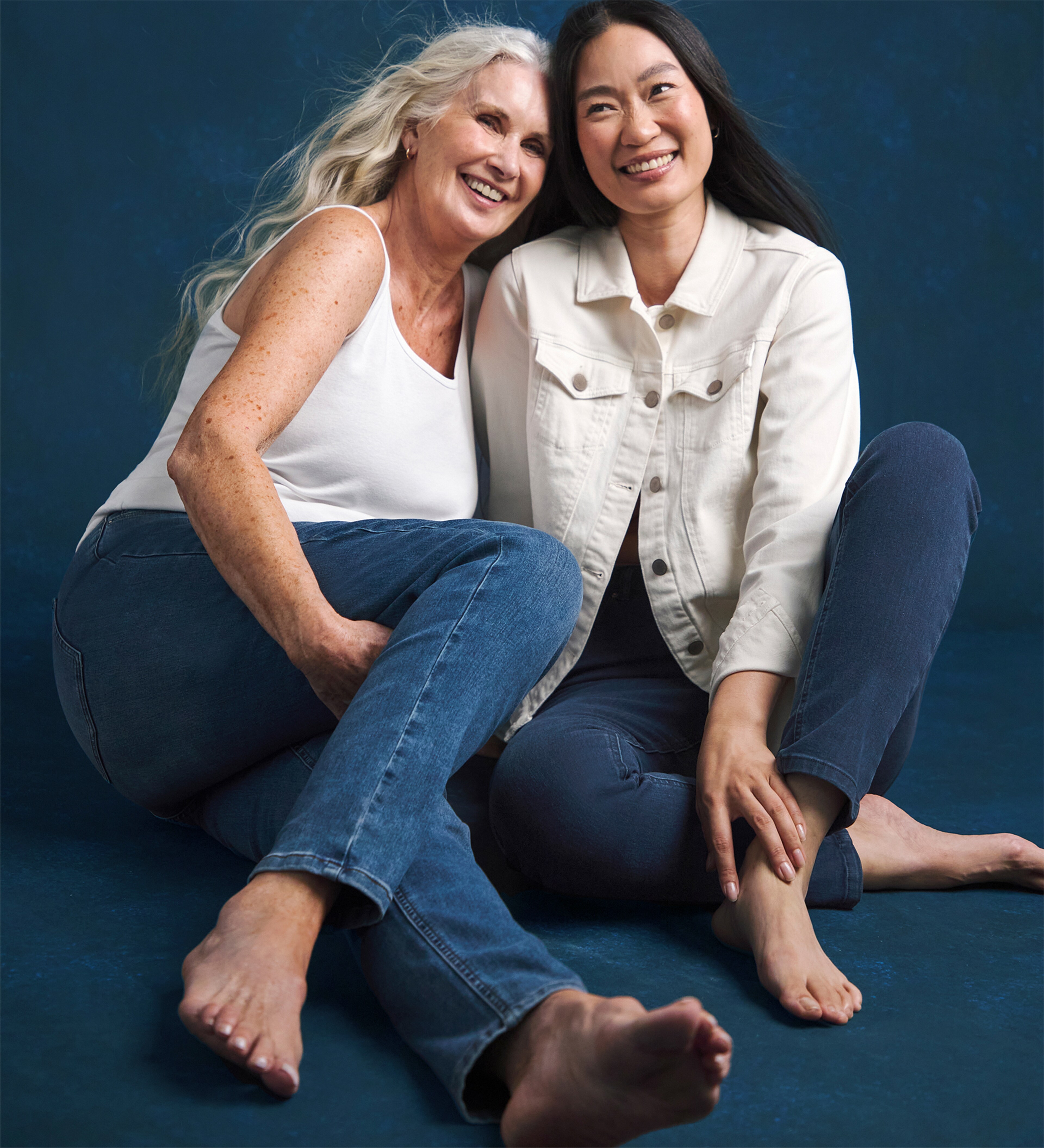Two ladies wearing denim clothing