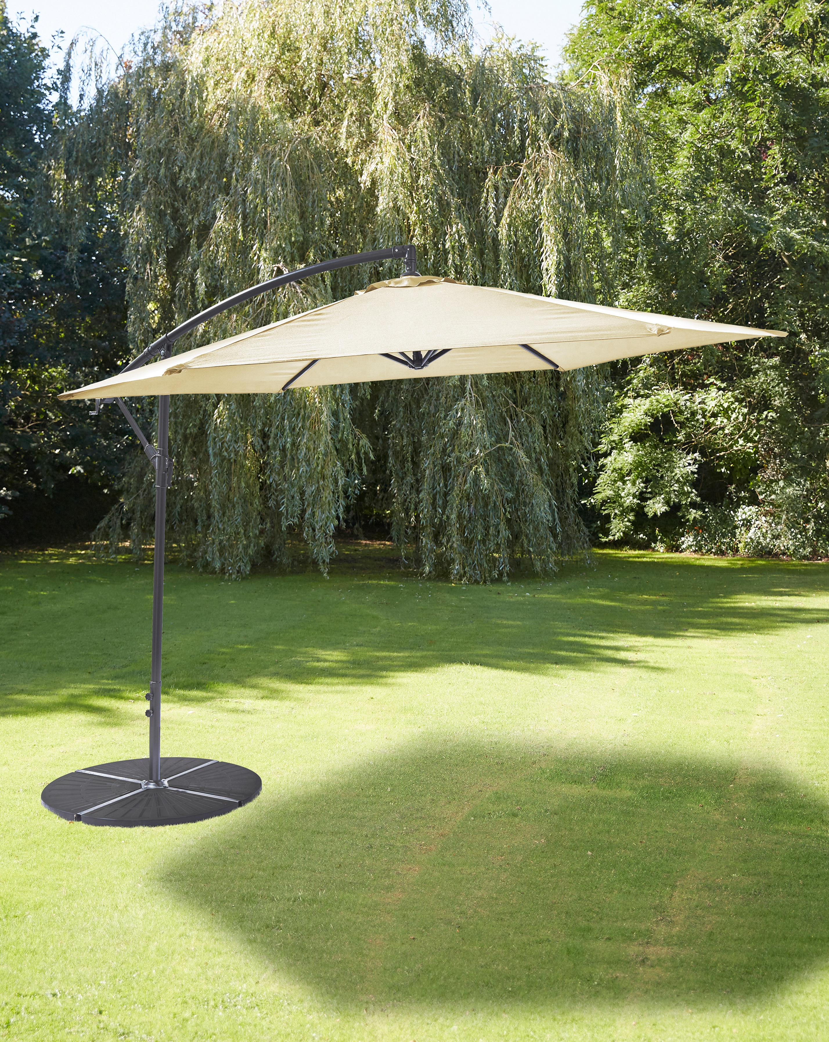 Cream Elton 3m Cantilever Garden Parasol