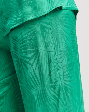 Jacquard Pull On Wide Leg Trousers