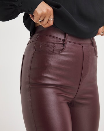 Wine Coated Bella Slim Leg Jegging