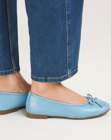 Eliza Basic Leather Ballerina - Wide Fit (E)