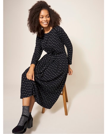 White Stuff Billie Metalic Jersey Dress