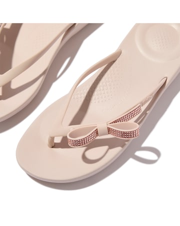 FitFlop Rose Iqushion Glitz-Bow Flip-Flops - Standard Fit (D)