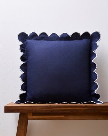 Julipa Georgia Scalloped Edge Cotton Cushion