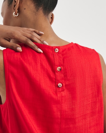 Linen Mix Sleeveless Shell Top