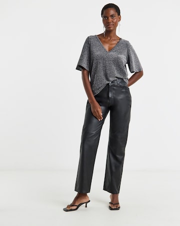 Glitter Knit Angel Sleeve Top