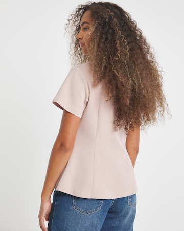 Simply Be Pink Cinched In Waist Top