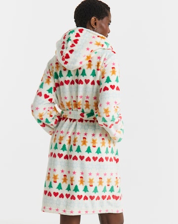 Pretty Secrets Christmas Fair Isle Fleece Dressing Gown