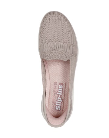 Skechers Taupe Slip In On The Go Shoe -Standard Fit (D)