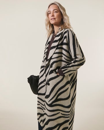 Zebra Printed Longline Coat
