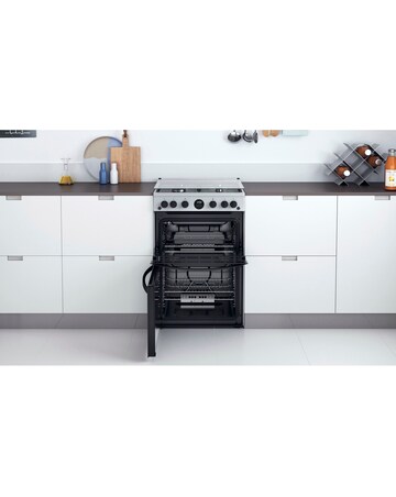Indesit ID67G0MCX/UK 60cm Gas Double Cooker + Installation