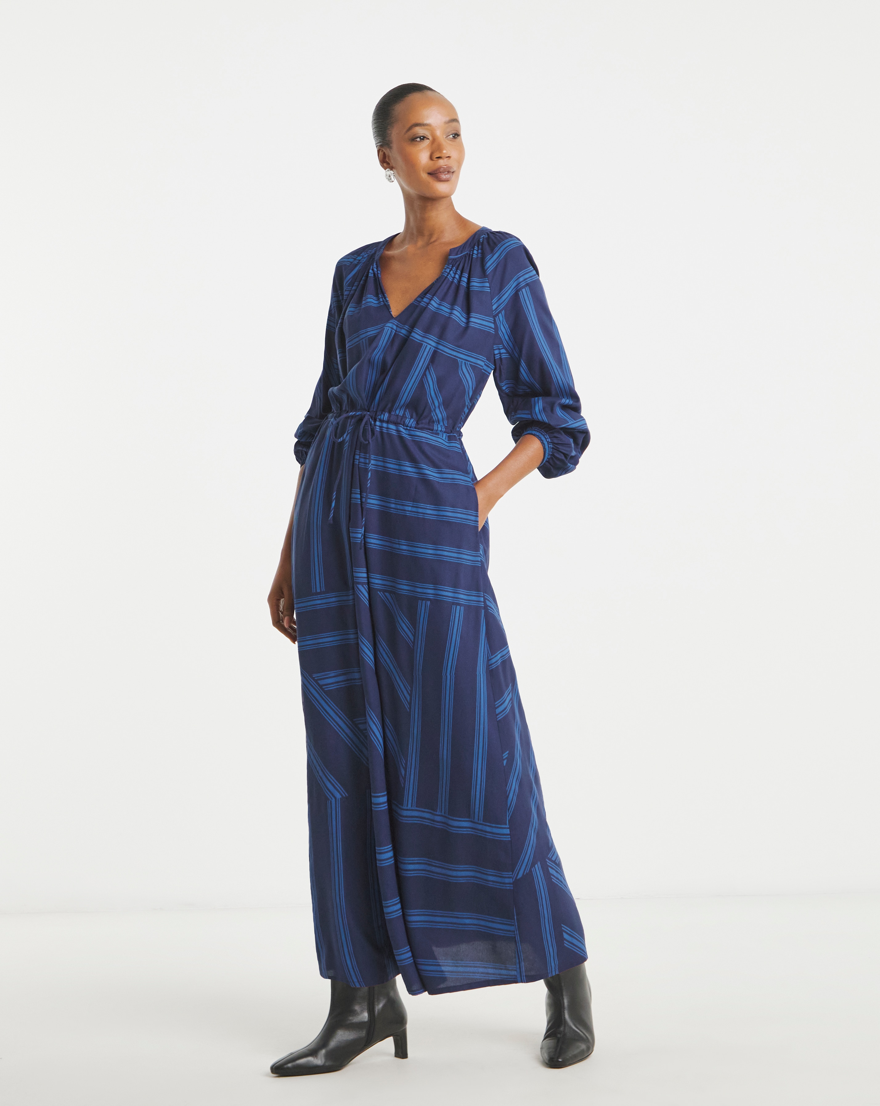 Long Sleeve Printed Maxi Dress | JD Williams