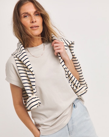 Longline Long Sleeve Curved Hem Top