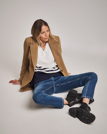 Anthology Stripe V Neck Jumper