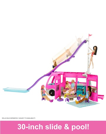 Barbie Dream Camper Vehicle Playset with 60 Accessories