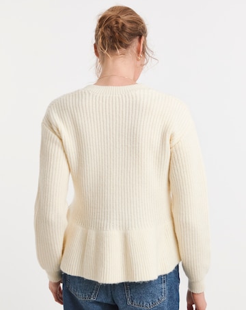 V Neck Peplum Jumper