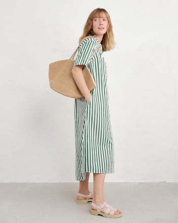 Seasalt Cornwall Harbour Movement Dress Mini Scallion Dark Forage