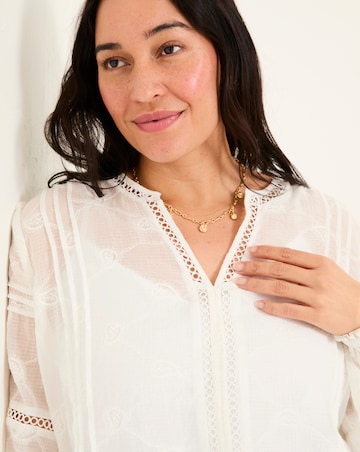 FatFace Copper & Black Jasmine Decorative Blouse