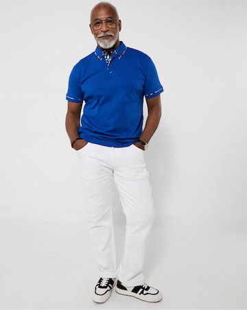 Joe Browns Dapper Double Collar Polo - Cobalt