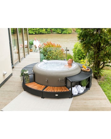 Lay-Z-Spa 180cm Round Rattan Hot Tub Surround