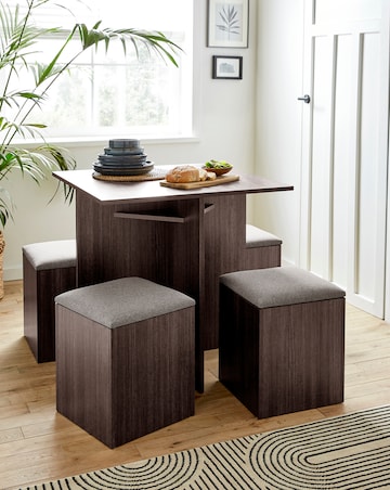 Michigan Compact Spacesaving Dining Set with Storage