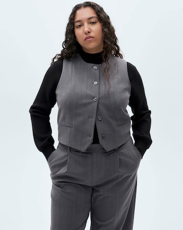 Mango Tauro Pinstripe Vest