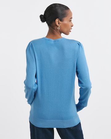 Blue Crew Neck Jumper