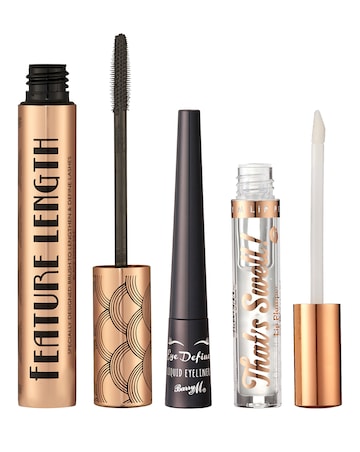 Barry M Mascara, Eyeliner and Plumping Lip Gloss Bundle
