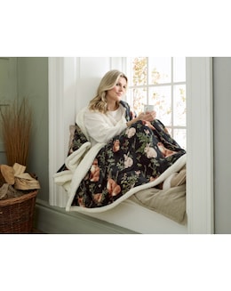 Woodland Wildlife Printed Fleece Heated Throw 140x180cm