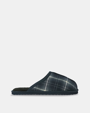 Jack & Jones Dudley Checked Slipper - Navy