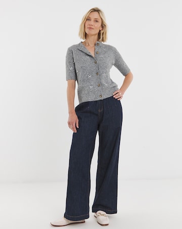 Bow Short Sleeve Cardigan