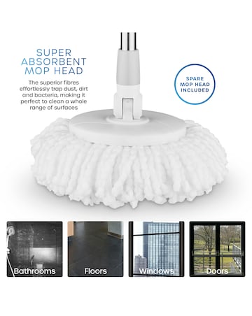 Swan Elevate Spin Mop & Bucket