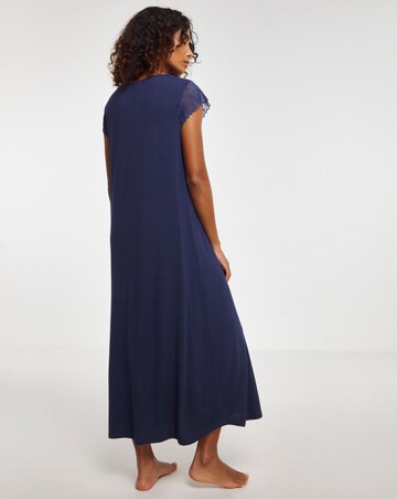 Cyberjammies Jersey Lace Detail Nightdress Navy