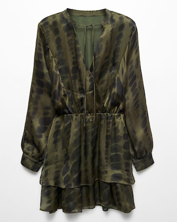 Mango Printed Satin Dress