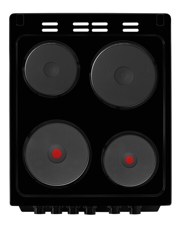 Beko 50cm Electric Double Cavity Cooker Solid Plate Black, KD533AK