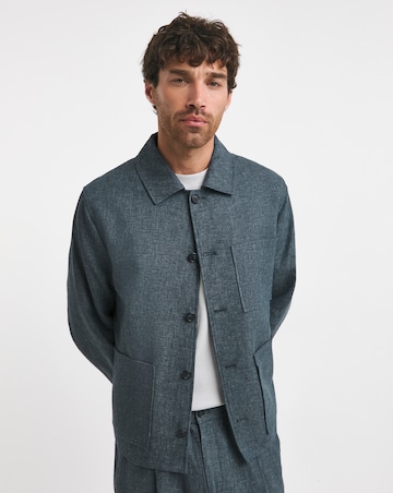 Tailored Chambray Button Jacket