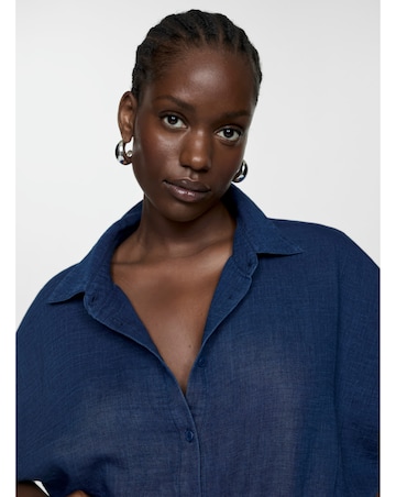 Mango Bambie Textured Cotton Jumpsuit