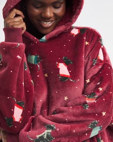 Pretty Secrets Scottie Dog Fleece Hooded Lounge Dress