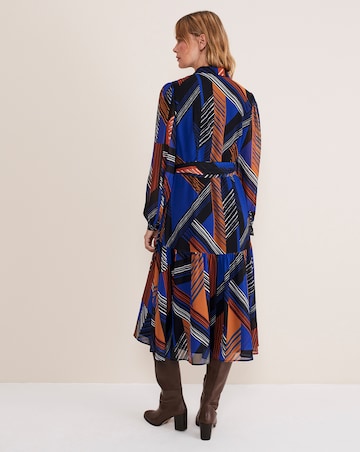 Phase Eight Chantilly Chiffon Shirt Dress With Tiered Hem