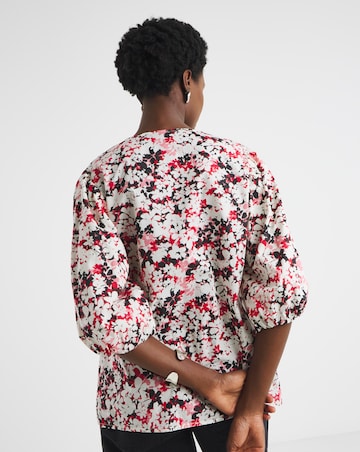 V Neck Puff Sleeve Top