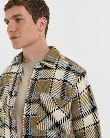 Heavy Textured Check Overshirt